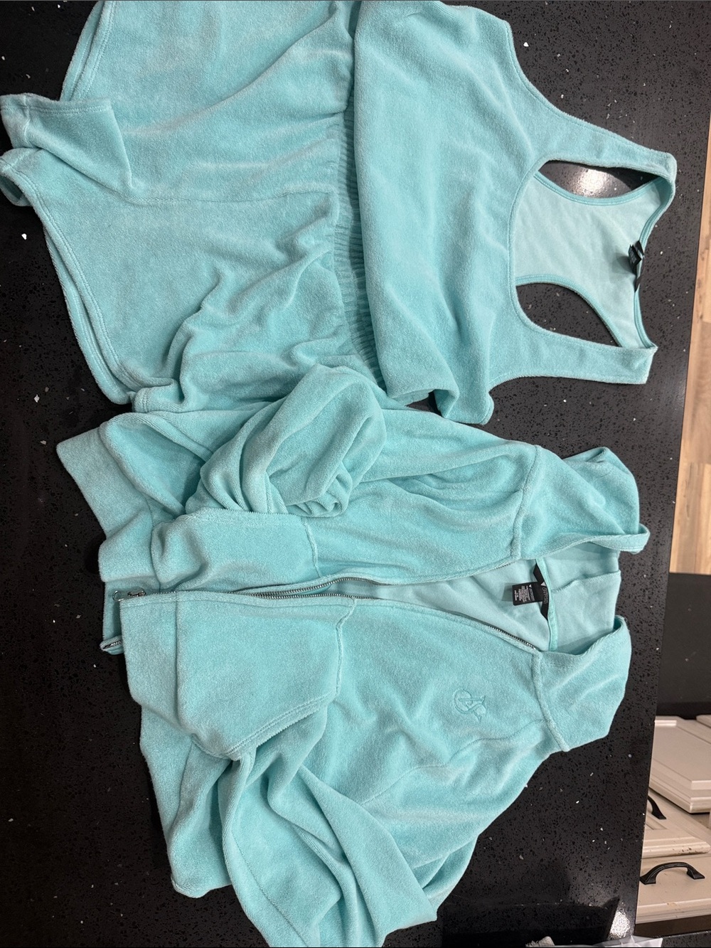 Victoria's Secret Aqua/Turquoise Lounge Shorts Set
